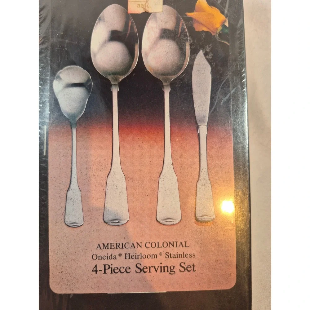 Oneida Heirloom American Colonial 4 Piece Serving Set Stainless Steel Sealed/NIP